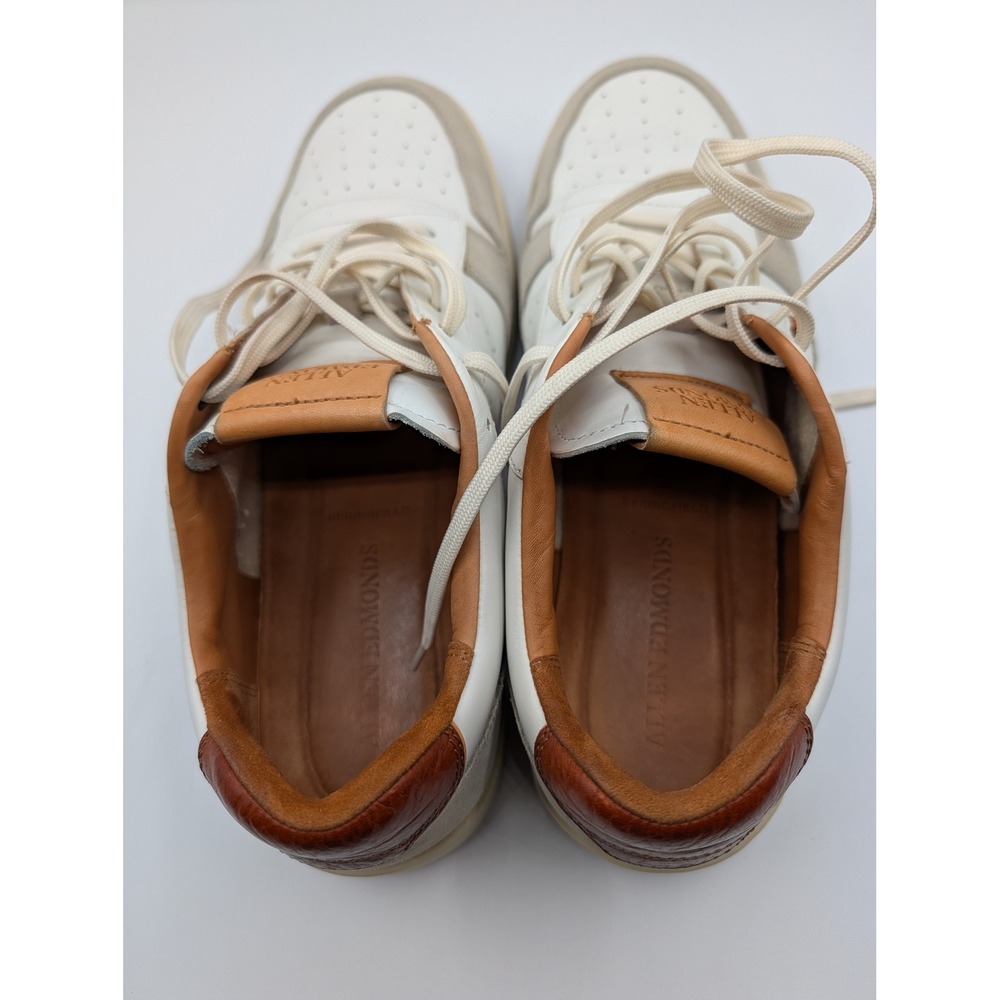 Allen Edmonds Springfield White Leather Suede Low Top Sneakers Mens 11.5 D